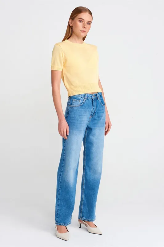 Women's High-Waist Wide-Leg Denim Jeans