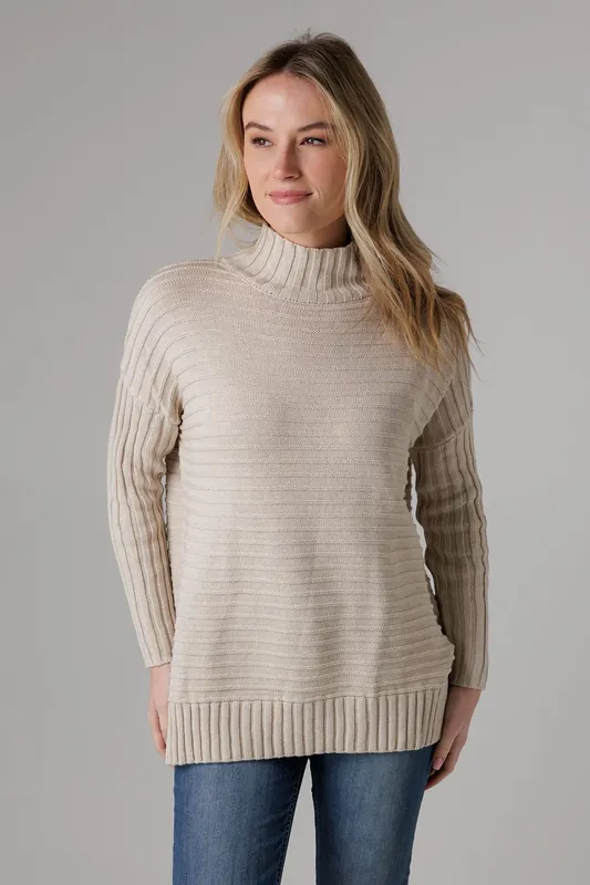 Cotton Ribbed Knit High Neck Jumper - French Connection