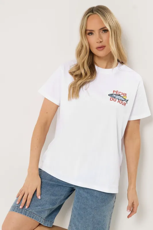 Tall Sardine Graphic Oversized T-Shirt