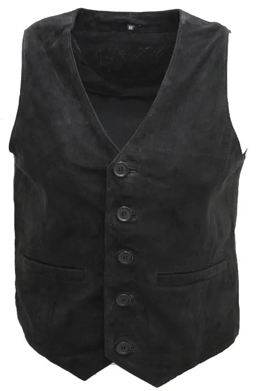 Classic Goat Suede Leather Waistcoat-Norwich