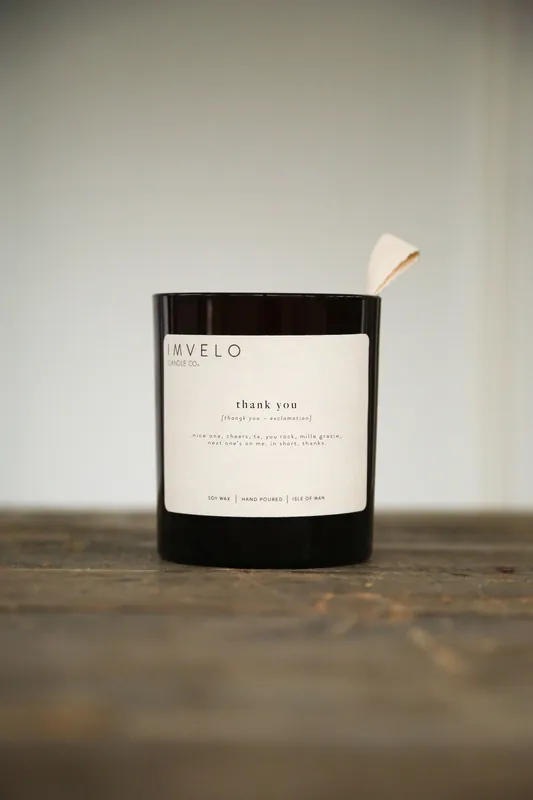 Definition Candle - Thank You (Sandalwood + Black Pepper)