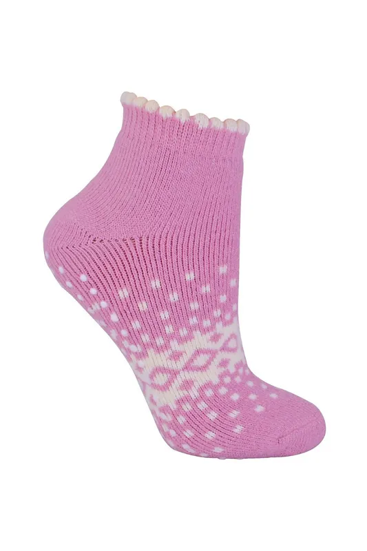 1 Pack Thermal Low Cut Wool Non Slip Ankle Slipper Socks - Sock Snob