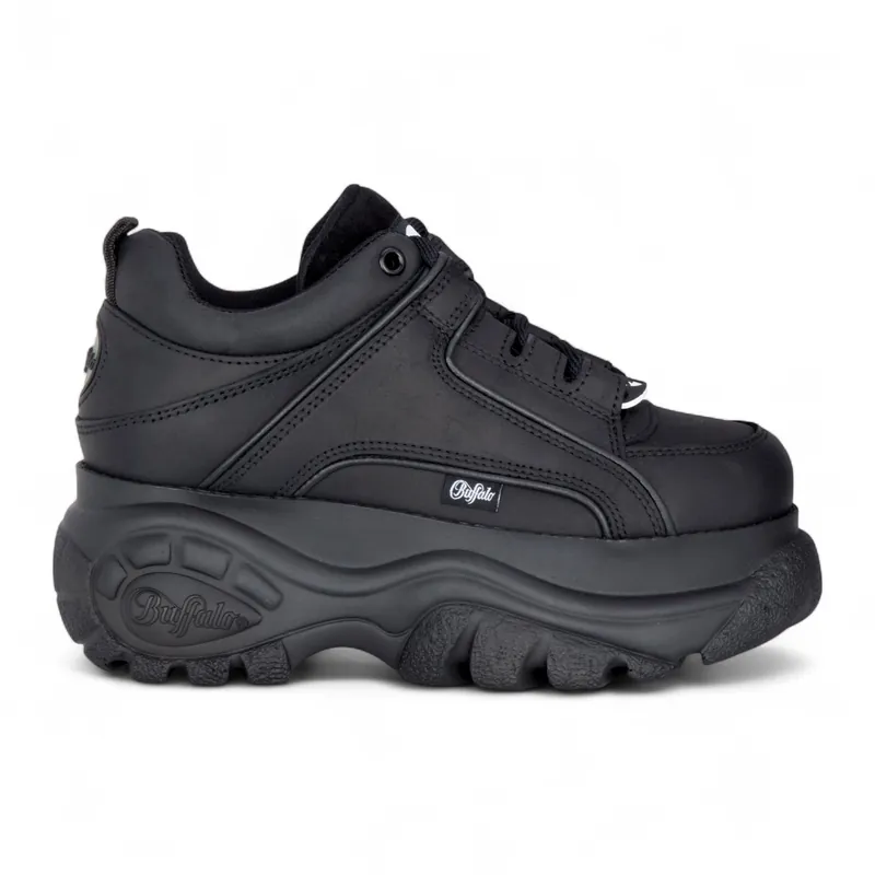 Buffalo Leather Chunky Platform Fashion Trainers - 1339-14-2.0