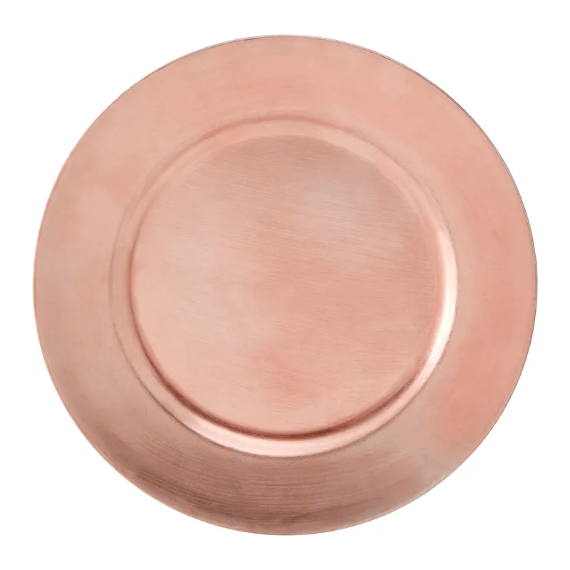 Minimalist 33cm Rose Gold Charger Plate, Functional Dinner Plate, Reliable Rose Gold Finish Dinner Plate - Orsina