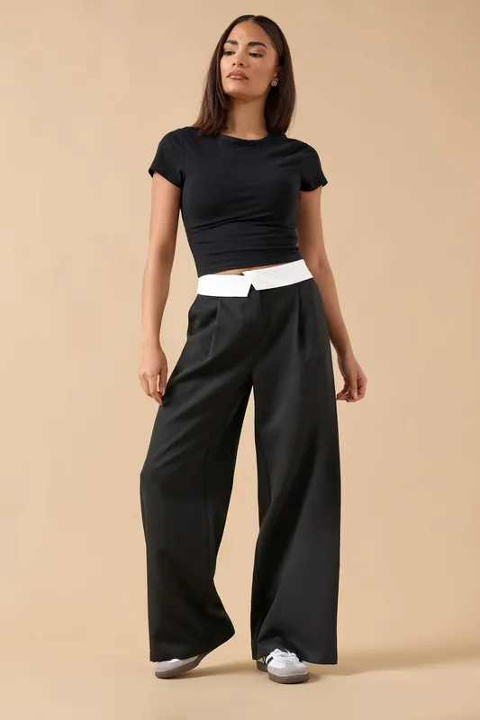 Petite Wide Leg Trousers - PixieGirl