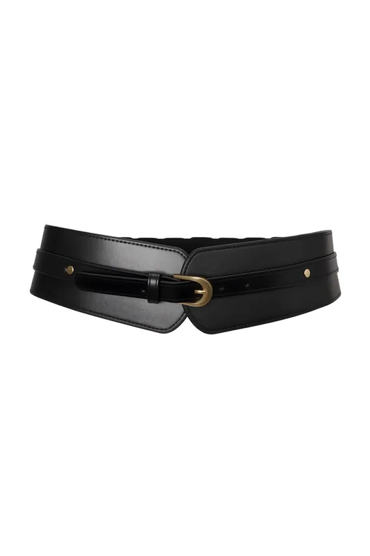 Adjustable Wide Waist Belt with Pin Buckle - MODISHION