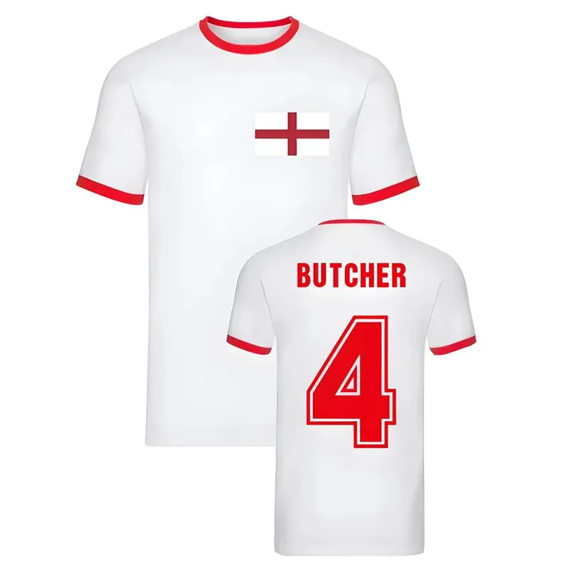 Mens Terry Butcher Ringer Tee - England
