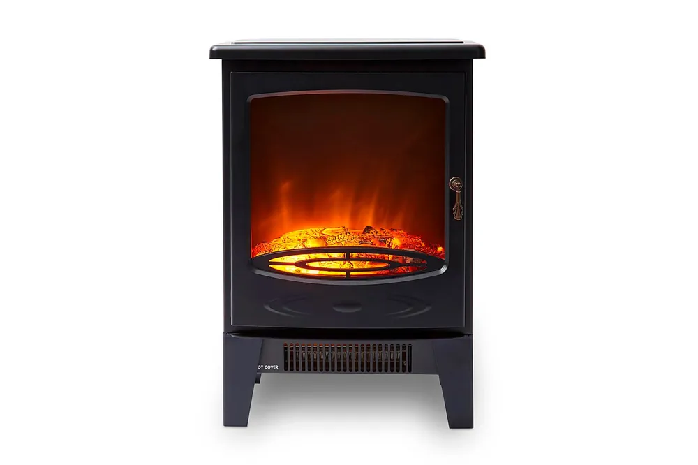 Jesmond Log Effect Fire Stove Black - Warmies