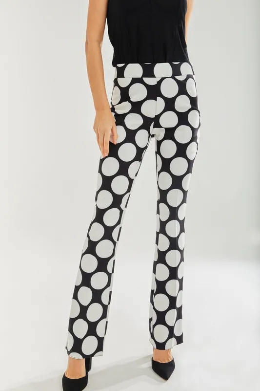 Polka Dot Trousers in Black & White - Liquorish