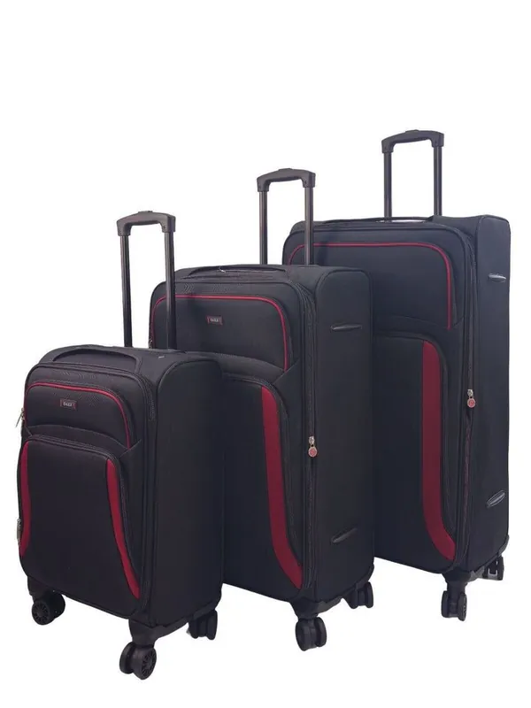 Soft 8 Wheel Luggage Light Travel Suitcases - Infinity Leather