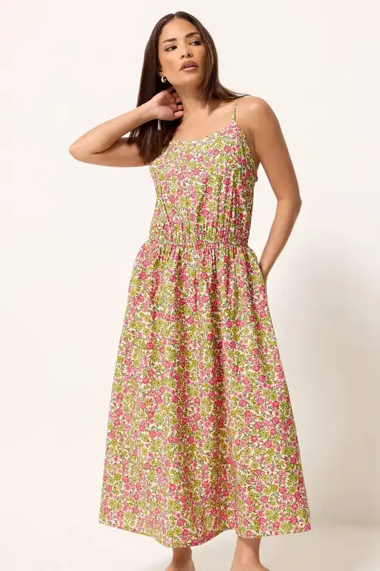 Petite Floral Midi Dress - PixieGirl