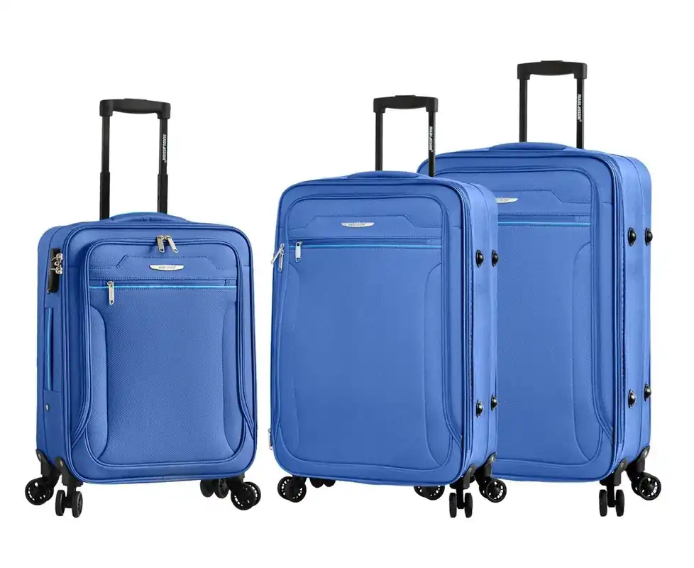 Lightweight Soft Luggage Travel Suitcases Set of 3 - Infinity Leather