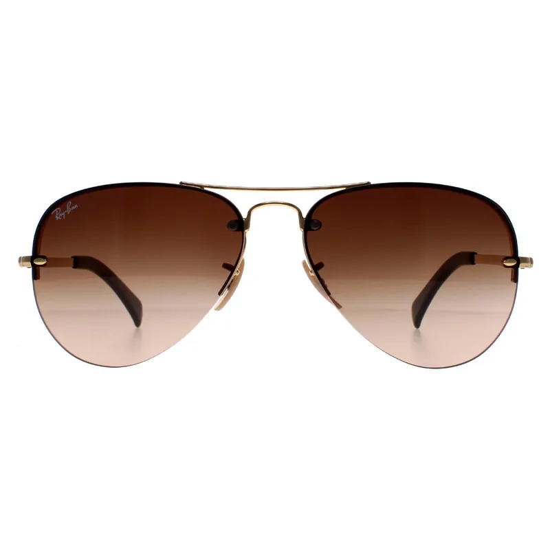 Aviator Gold Brown Gradient Sunglasses - Ray-Ban
