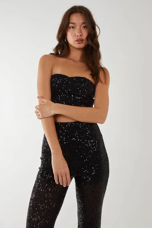 Sequin Corset Top - Pink Vanilla