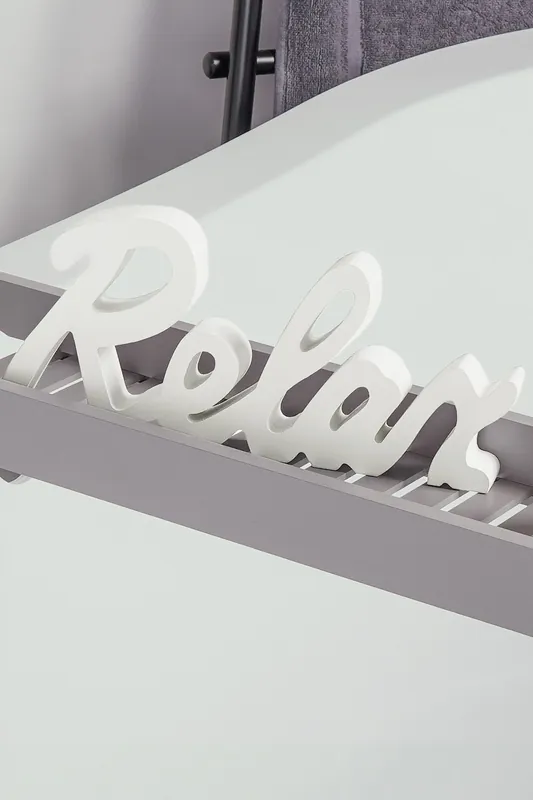 Relax Sign Ornament Word Wood Figure Home Bathroom Decor Gift - OHS