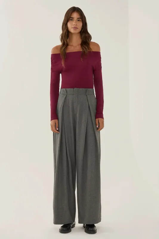 High Waist Pleated Pants - Hiccup