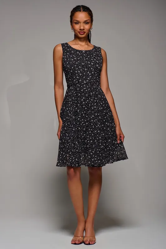 Printed Fit & Flare Dress - Jolie Moi