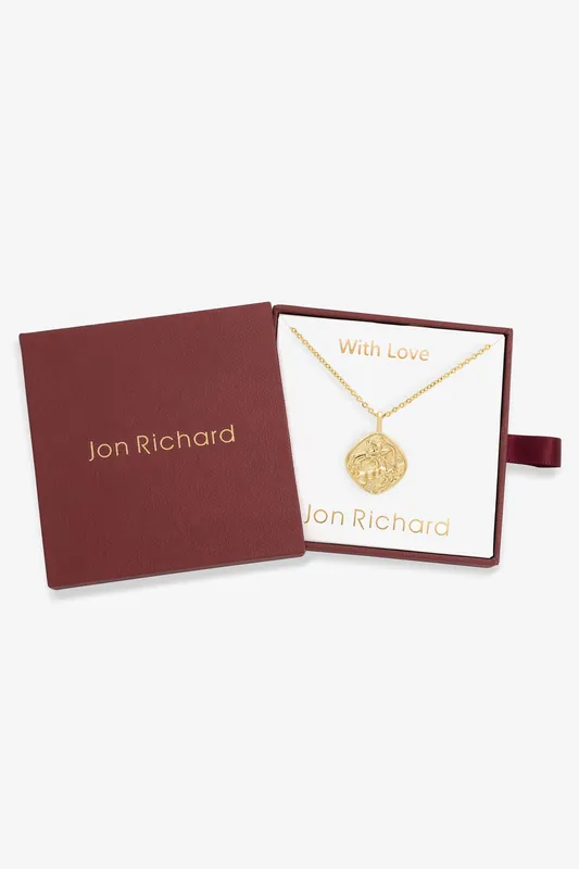 Gold Plated Molten Horoscope Pendant - Sagittarius