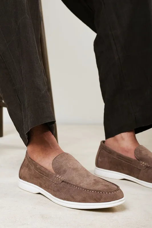 Trent Suede Slip On Easy Loafer - Where's That From