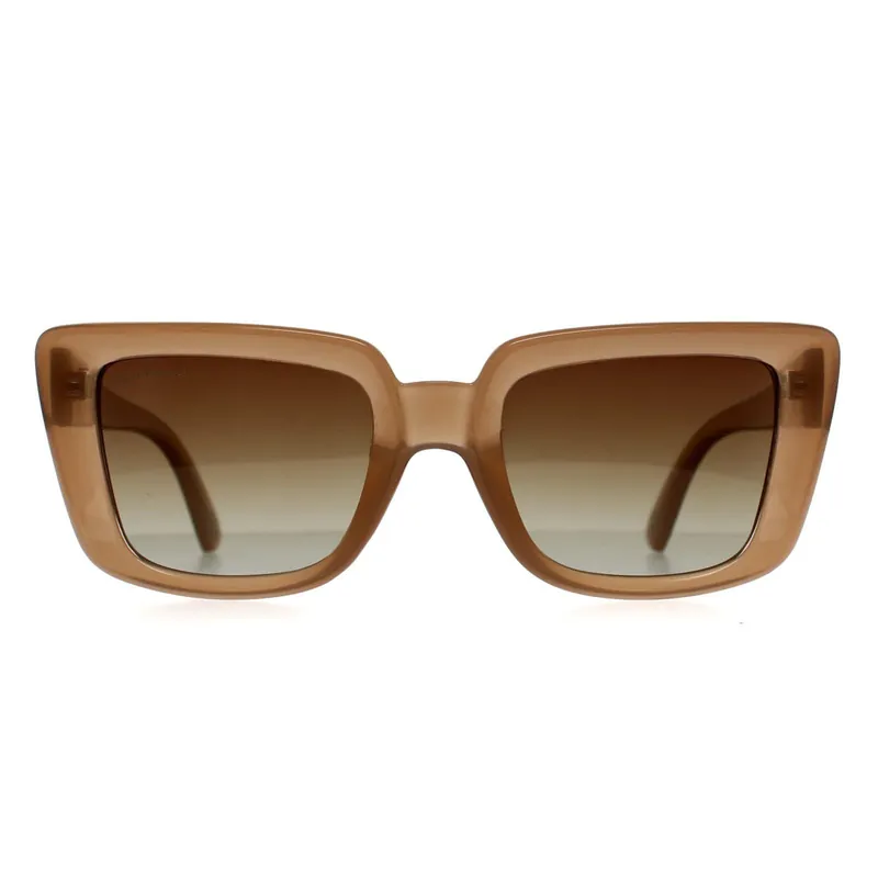 Rectangle Shiny Light Brown Cream Brown Gradient Polarized MP193 - montana