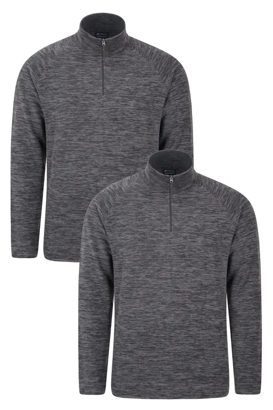 Snowdon' 2 Pack Warm Anti Pill Soft Breathable Full Zip Fleece Top - Mountain Warehouse