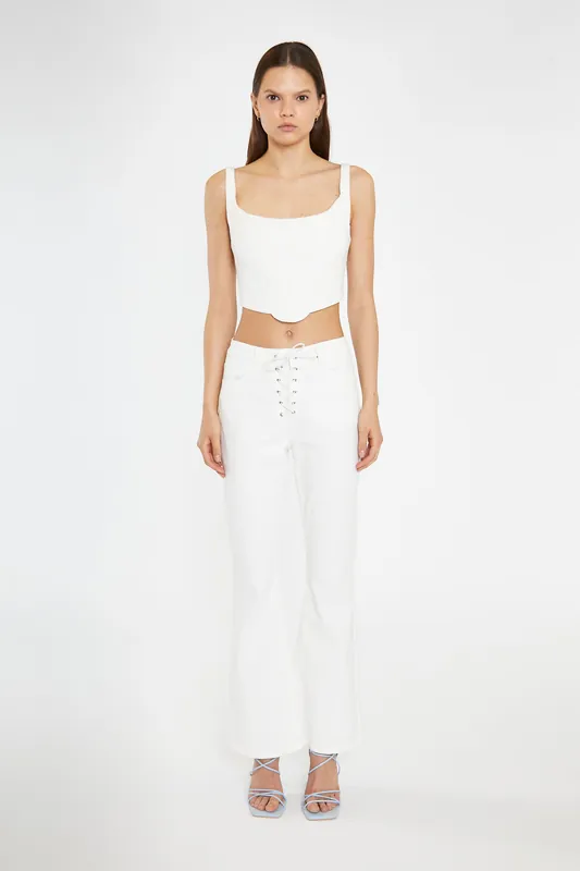 Lace-Up Jeans