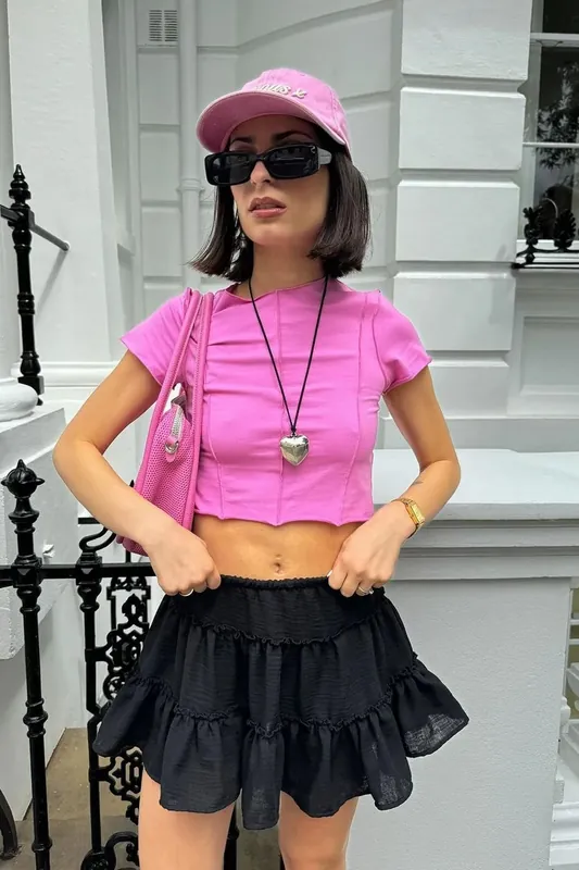 Ruffled Tiered Woven Skirt with Elastic Waist - Hiccup