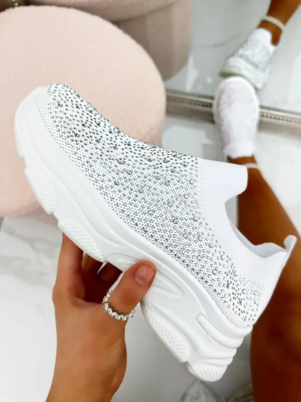 Crystal Comfort Sporty Sock Trainers - Love Lemonade