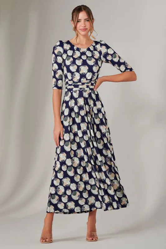 Enya 3/4 Sleeve Jersey Midaxi Dress - Jolie Moi