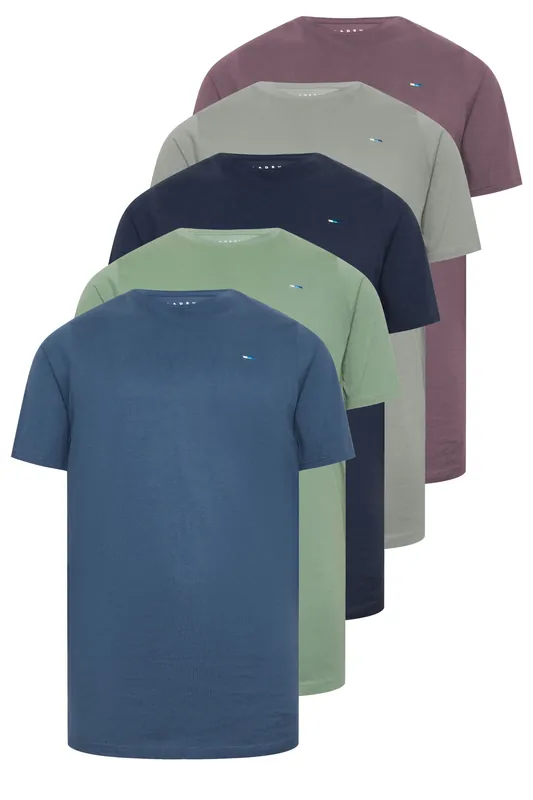 5 Pack Extra Long T-Shirts