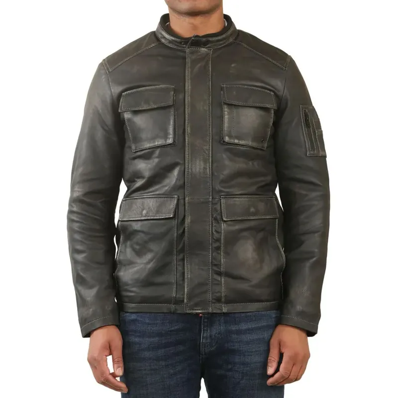Vintage Leather Safari Parka Jacket - TruClothing