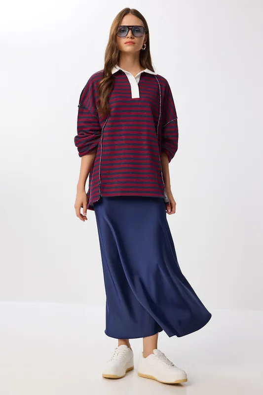 High Waist Satin Maxi Skirt - Happiness Istanbul