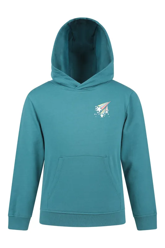 'Shooting Stars' Lightweight Soft Warm Casual Kangaroo Pocket Hoodie - Mountain Warehouse