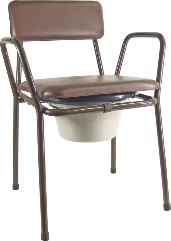 Kent Stacking Commode Chair Brown - Aidapt