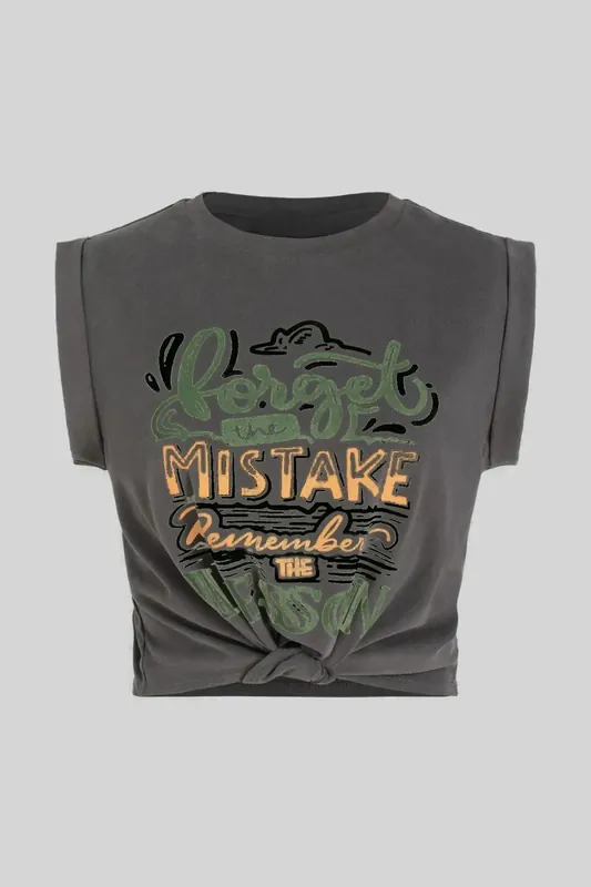 Printed Crop T-Shirt