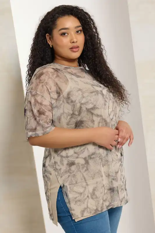 Leaf Oversized Mesh Top - Yours