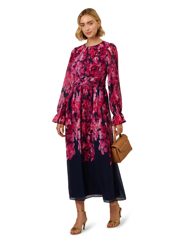Floral Twist Ankle Dress - Adrianna Papell
