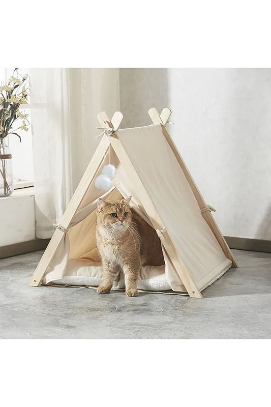 Pet Tent Teepee with Thick Cushion - Living and Home
