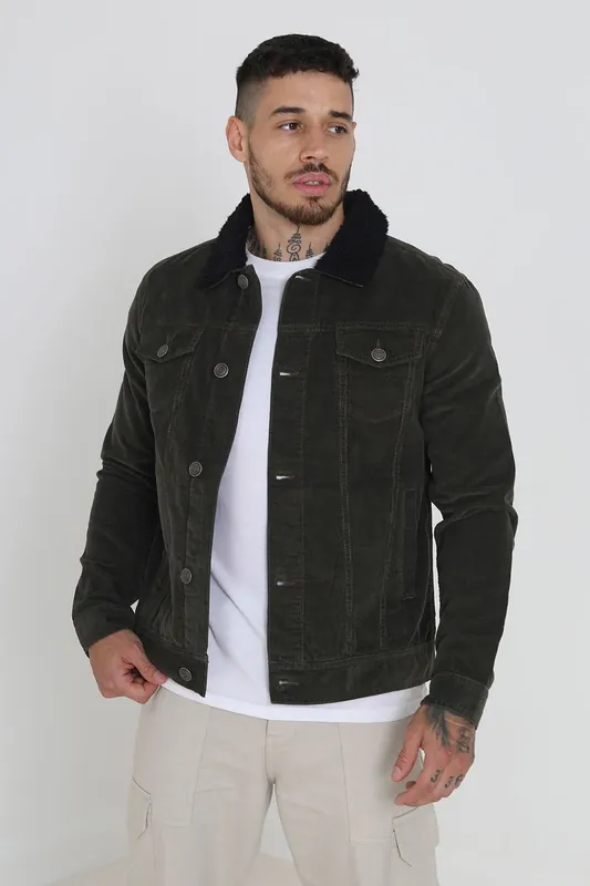 Borg Collar Cord Jacket - Brave Soul