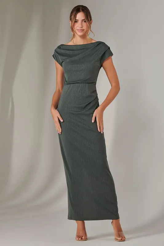 Asymmetrical Bodycon Midaxi Dress - Jolie Moi