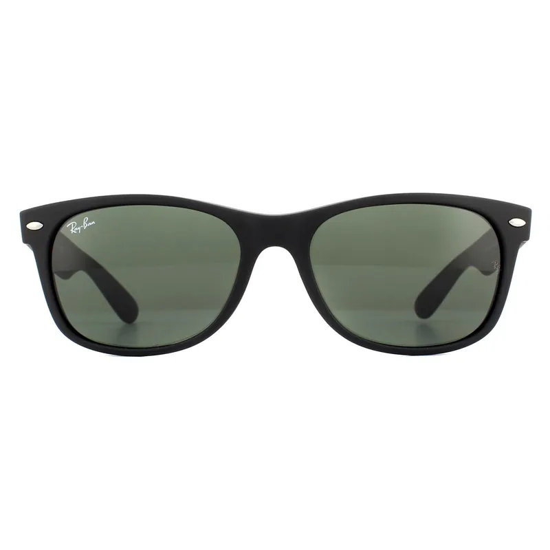 Rectangle Black Rubber Green New Wayfarer 2132 Sunglasses - Ray-Ban