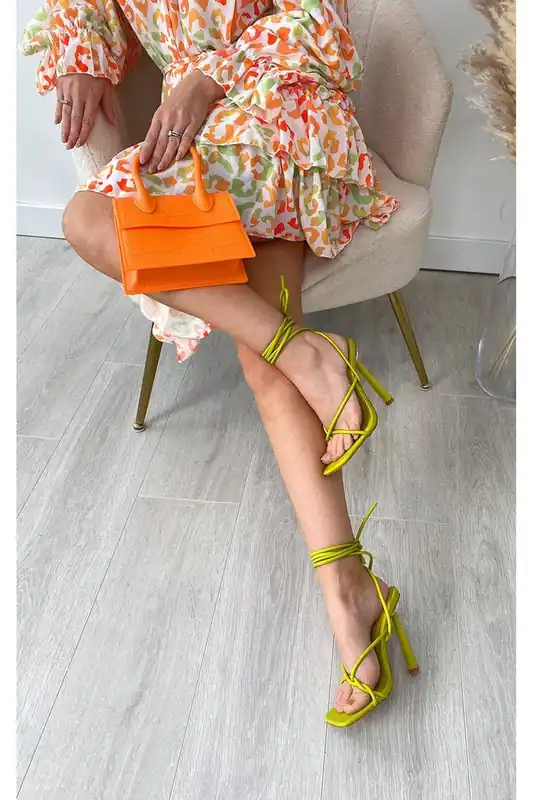 Beatriz Lace Up Heels - IKRUSH