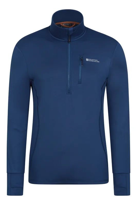 Marathon' Quick Drying Half Zip Midlayer Fleece Active Top - Mountain Warehouse