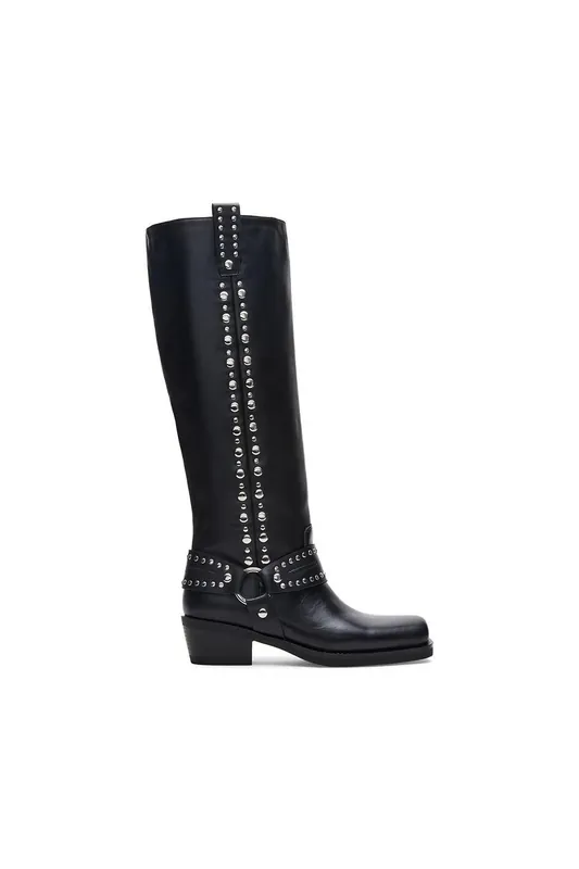 Radlee Boot Black' Leather Boots - STEVE MADDEN