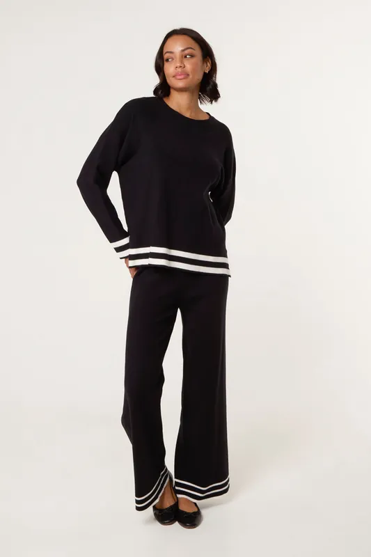 Black Contrast Colour Co- Ord Set