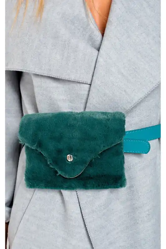 Evie Faux Fur Belt Purse - IKRUSH