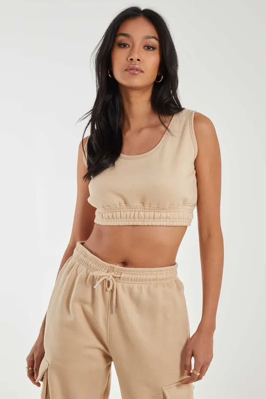 Cropped Lounge Bralette - Pink Vanilla