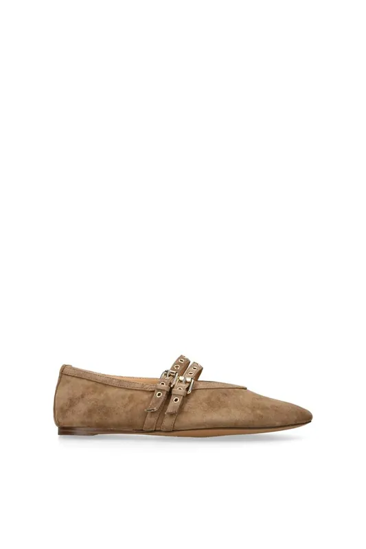 Lydia Brown Suede' Suede Flats - STEVE MADDEN