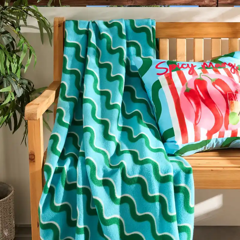 Swirl Polar Fleece Throw Blanket Lightweight Bedspread - OHS