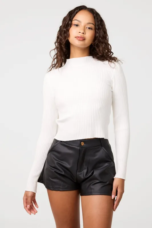 Ivory Ribbed Jumper - Pink Vanilla